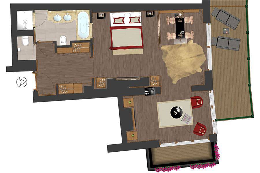 Grundriss Premium Suite