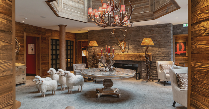 Innenansicht Lobby des Sacher in Seefeld